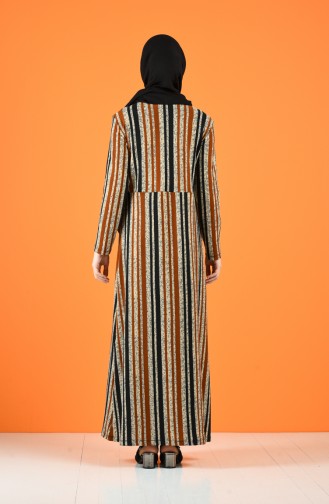 Schwarz Hijab Kleider 0221C-03