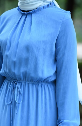 Blue Hijab Dress 8037-03