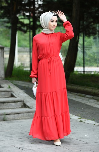 Vermilion Hijab Dress 8037-18