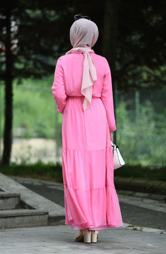 Sugar Pink Hijab Dress 8037-17