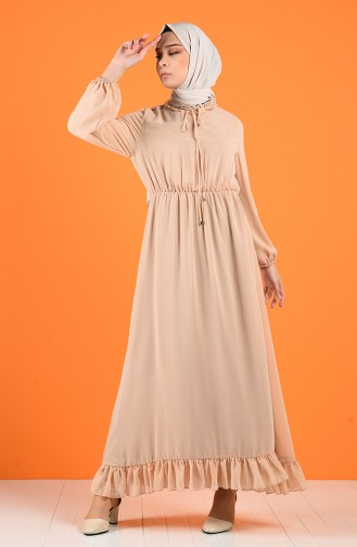 Beige Hijab Kleider 2024-01