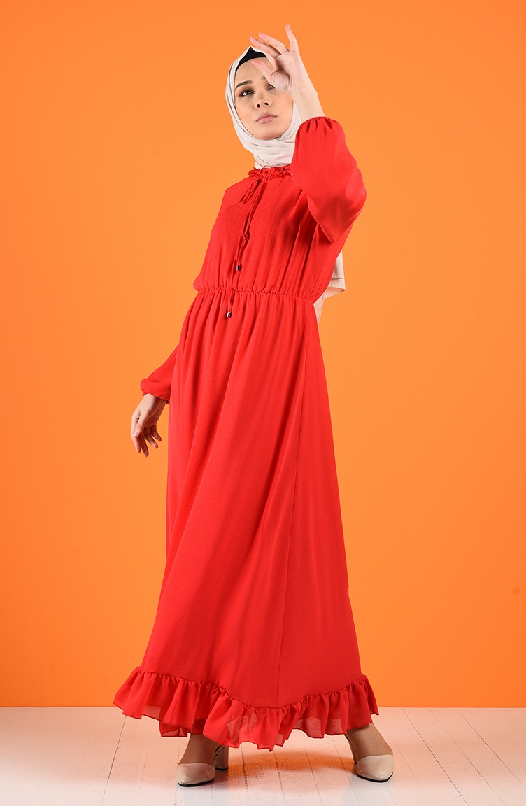 robe rouge hijab
