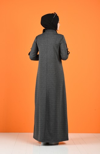 Anthrazit Hijab Kleider 9234-04