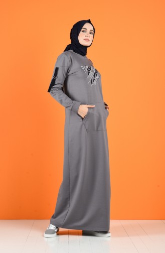 Robe Hijab Fumé 9234-07