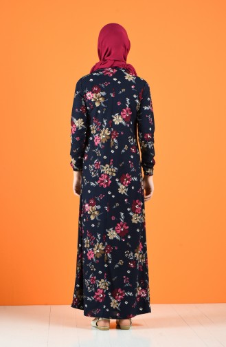 فستان أزرق كحلي 8870-02