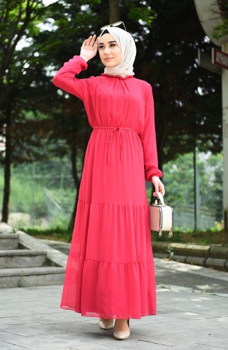 Plum Hijab Dress 8037-05