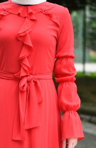 Koralle Hijab Kleider 8044-07