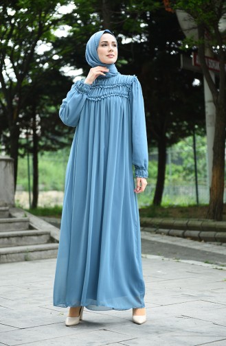 Chiffon Abendkleid 8127-06 Indigo 8127-06