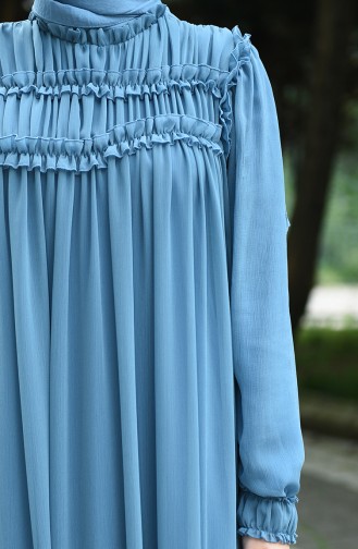 Chiffon Abendkleid 8127-06 Indigo 8127-06