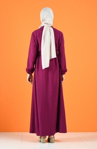 فستان ارجواني داكن 10143-