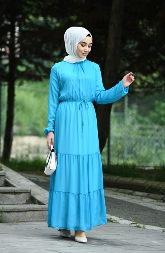 فستان تركواز 8037A-01
