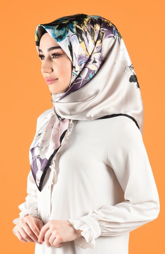 Karaca Desenli Rayon Eşarp 90682-05 Siyah Taş
