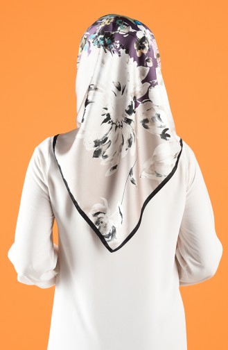 Karaca Desenli Rayon Eşarp 90682-05 Siyah Taş
