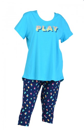 Pyjama Turquoise 912225