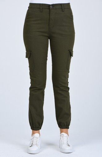 Cargo Pants with Pockets 7506-06 Khaki 7506-06