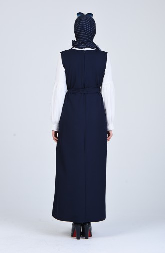 Navy Blue Hijab Dress 5307-05