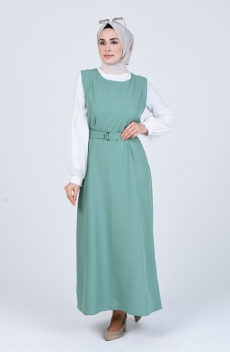 Grün Hijab Kleider 5307-07