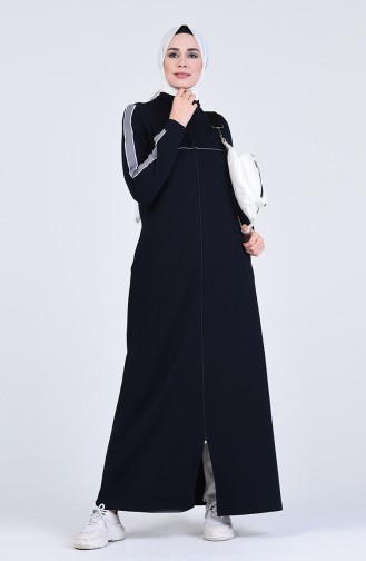 Navy Blue Abaya 9158-02