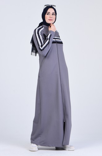 Smoke-Colored Abaya 9162-04