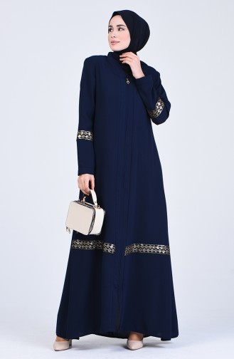 Navy Blue Abaya 0411-03