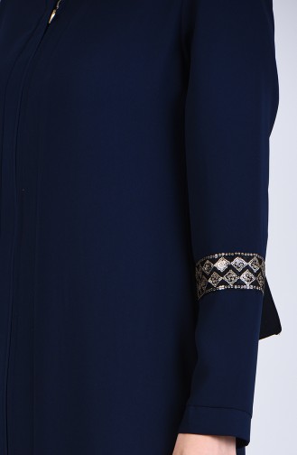 Navy Blue Abaya 0411-03