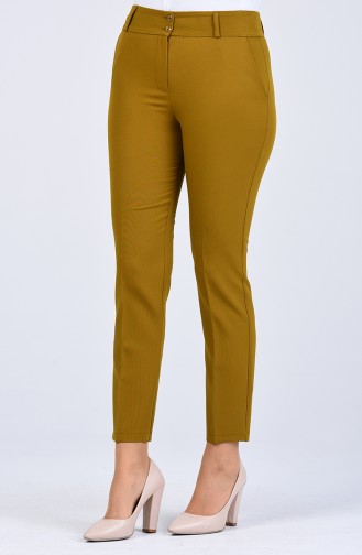 Classic Trousers with Pockets 0101-06 Oil Green 0101-06