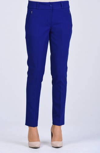 Classic Trousers with Pockets 0107-02 Saxe Blue 0107-02