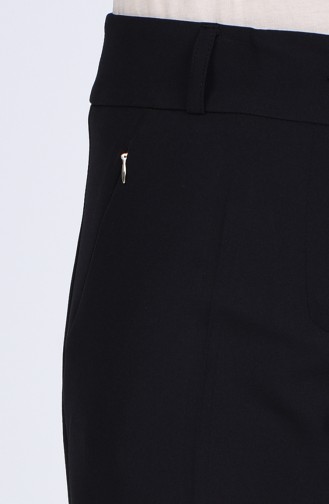 Classic Trousers with Pockets 0107-07 Black 0107-07