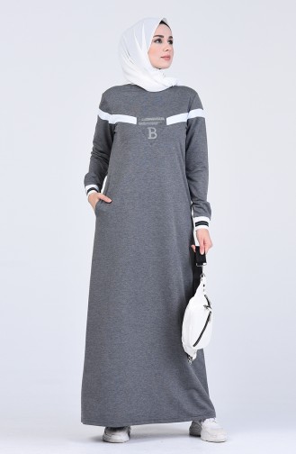 Smoke-Colored Hijab Dress 9155-03