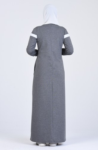 Smoke-Colored Hijab Dress 9155-03