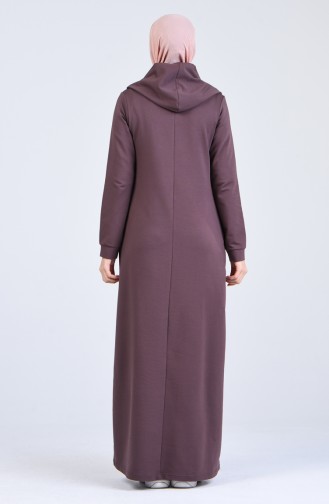 Brown Hijab Dress 9186-03