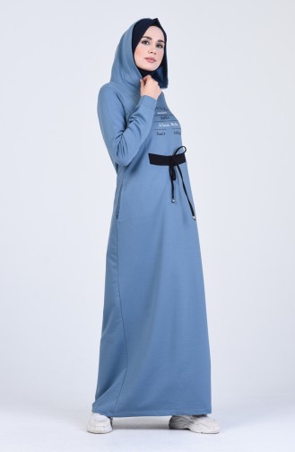 Blue Hijab Dress 9186-05
