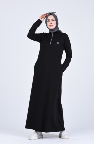 Black İslamitische Jurk 9187-01