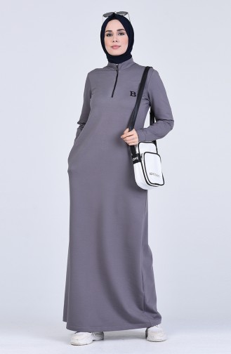 Robe Hijab Fumé 9187-05