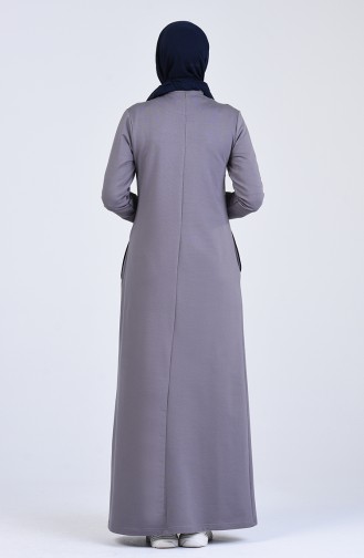 Rauchgrau Hijab Kleider 9187-05