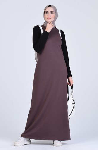 Braun Hijab Kleider 9196-03