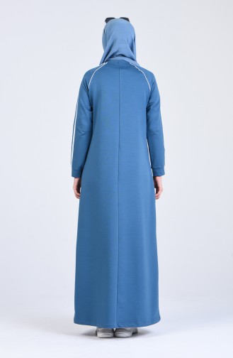 Robe Hijab Pétrole 9209-04