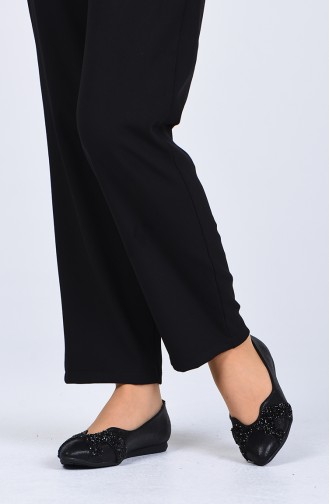 Black Women`s Flats 0206-02