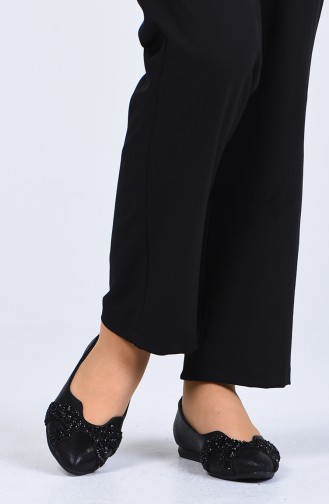 Black Women`s Flats 0206-02