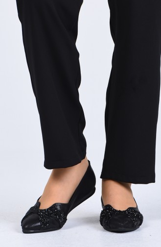 Black Women`s Flats 0206-02