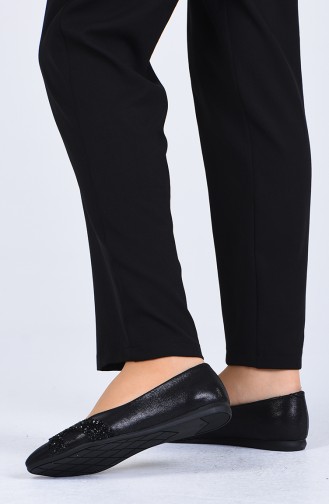 Black Women`s Flats 0206-02