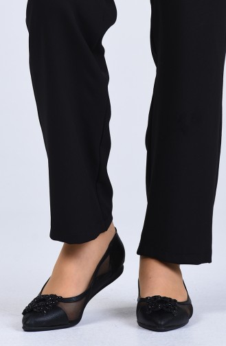 Black Women`s Flats 0210-01