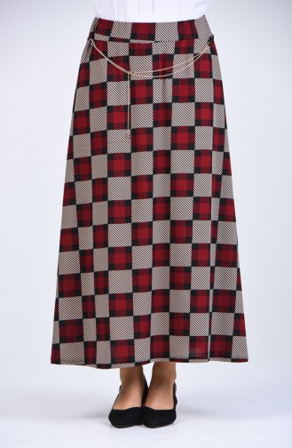 Claret Red Skirt 2045-01