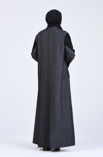 Dark Gray Abaya 8003-03