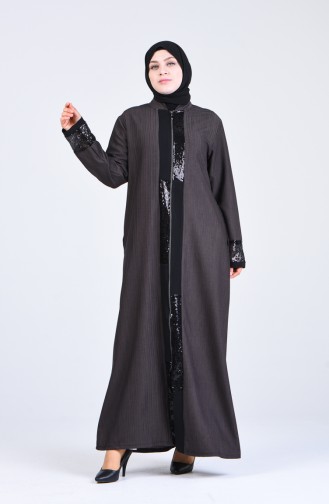 Abayas Couleur Brun 8024-02