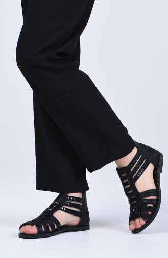 Black Summer Sandals 0009-02