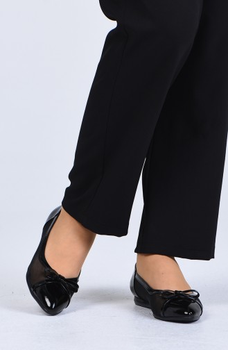 Black Woman Flat Shoe 0211-01