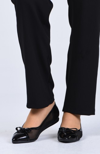 Black Women`s Flats 0211-01