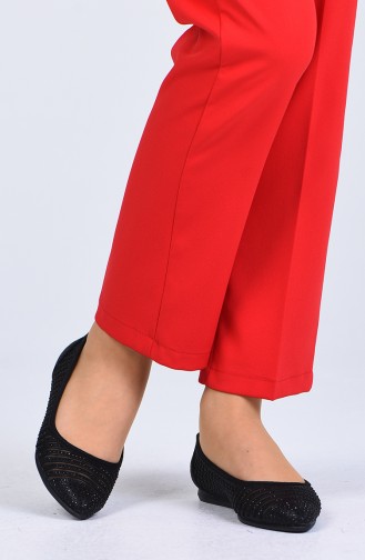 Black Women`s Flats 0217-02