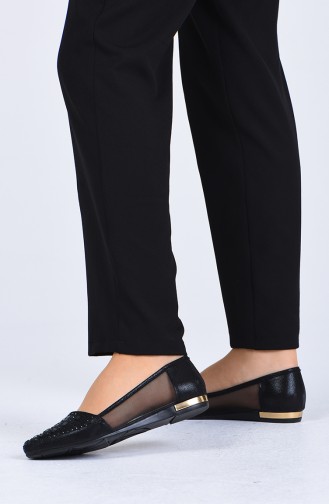 Ballerine Pour Femme Noir 0605-01